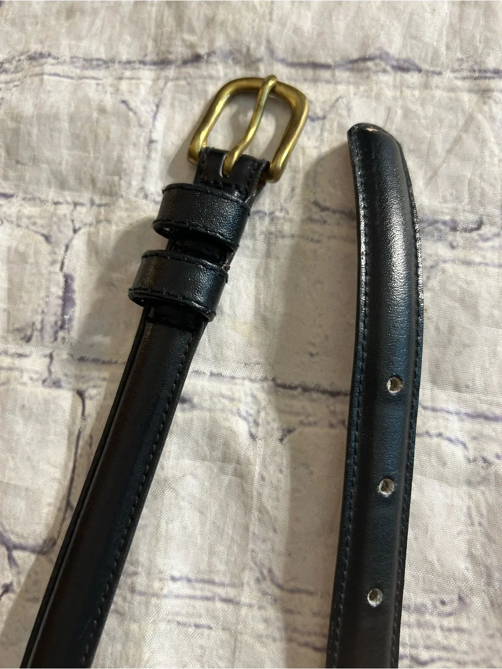 KENNETH COLE NEW YORK BLACK ITALIAN LEATHER & VTG LA RUE BLACK LEATHER BELTS L